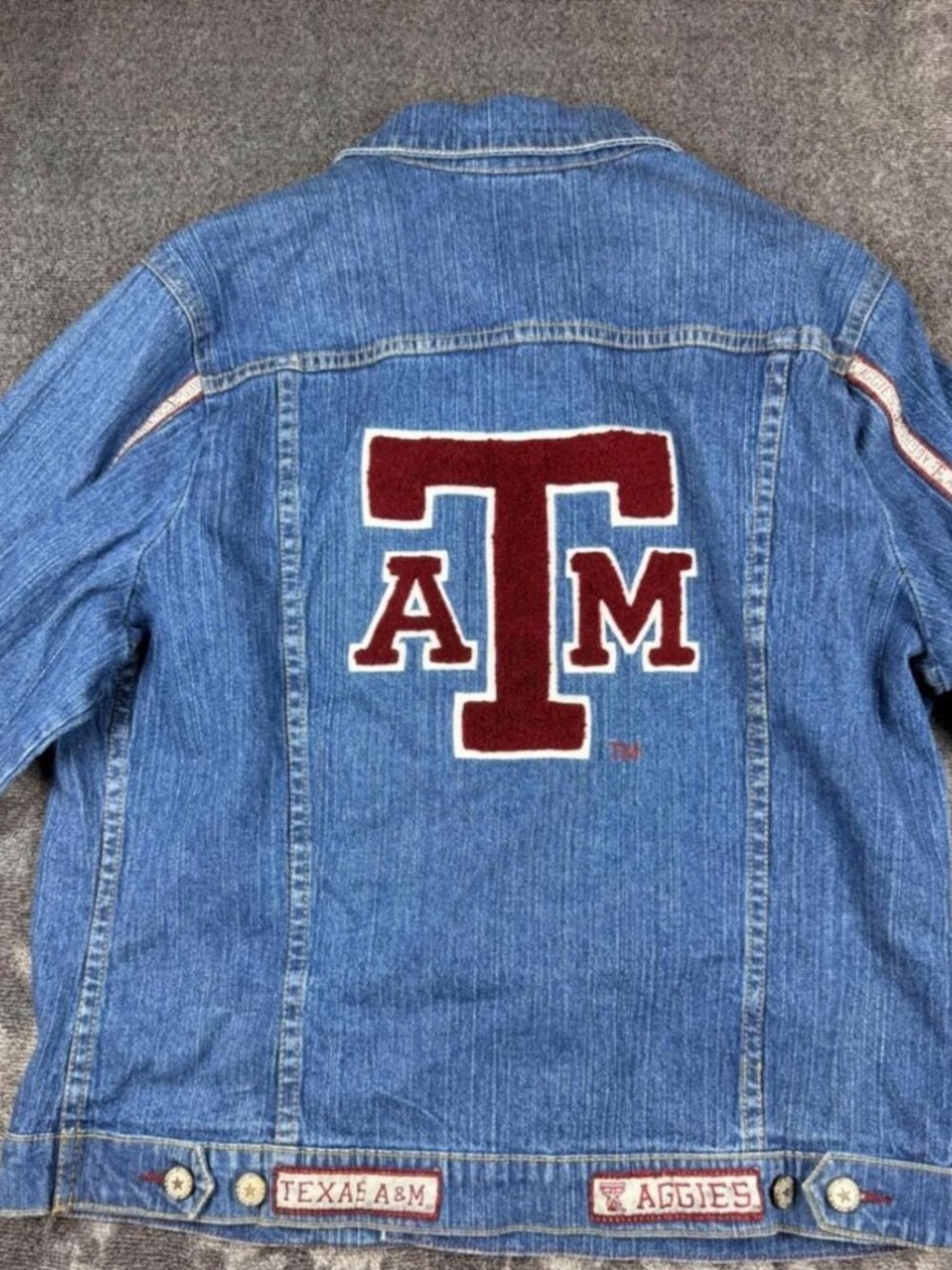 Vintage Texas A&M TEAM JEANS Denim Jacket, SZ XL Excellent Condition